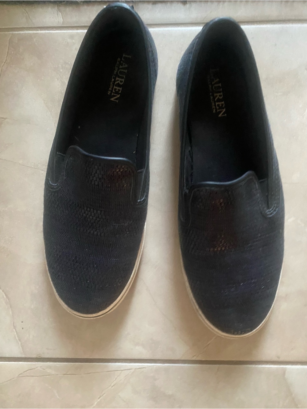 Ralph Lauren women’s Black Slip-On Loafers